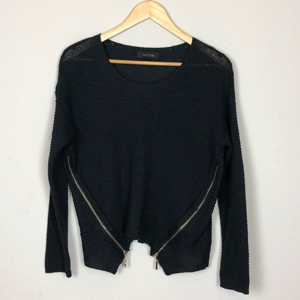 Kaitlyn Asymmetrical Zipper Sweater.